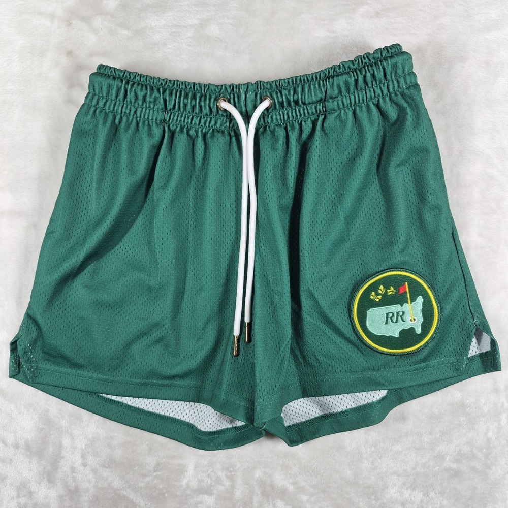 Ryoko Rain Mesh Shorts Men's Medium Green Masters Performance Golf Gym Casual